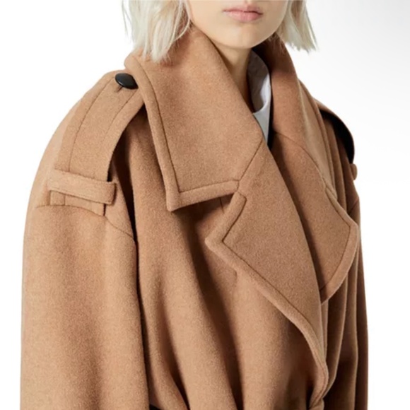 The kooples wool blend oversized belted coat - Picture 13 of 15